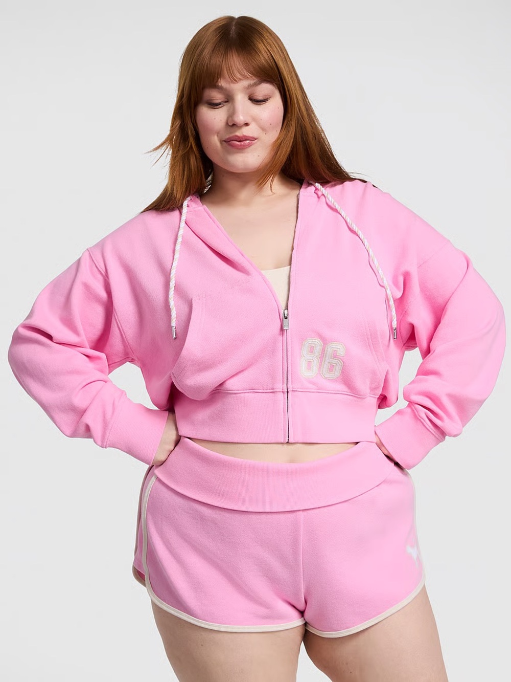 Pink VICTORIAS SECRET• terry zip up sweatshirt